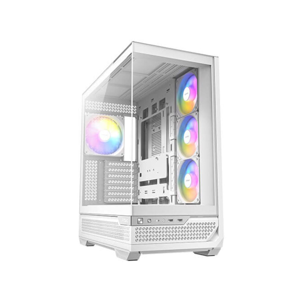 Gabinete Antec C7, Midi-Tower, ATX/EATX/Micro-ATX/Mini-ITX, USB 3.0, sin Fuente, 4 Ventiladores Instalados, Blanco