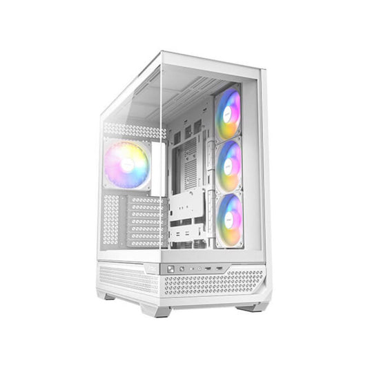 Gabinete Antec C7, Midi-Tower, ATX/EATX/Micro-ATX/Mini-ITX, USB 3.0, sin Fuente, 4 Ventiladores Instalados, Blanco