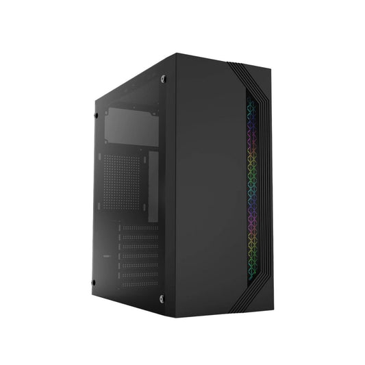 Gabinete Acteck Viken GM434, Midi-Tower, ATX/Micro-ATX/Mini-ITX, USB 2.0, con Fuente de 500W, sin Ventiladores Instalados, Negro