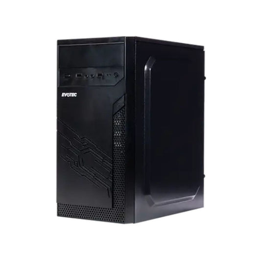 Gabinete Evotec Praga Mini-Tower Negro con Fuente 500W