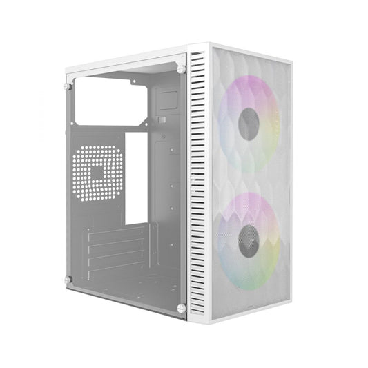Gabinete Acteck Fuji GC470, Mini-Tower, Micro-ATX/Mini-ITX, USB 2.0/3.0, con Fuente de 500W, 2 Ventiladores Instalados, Blanco