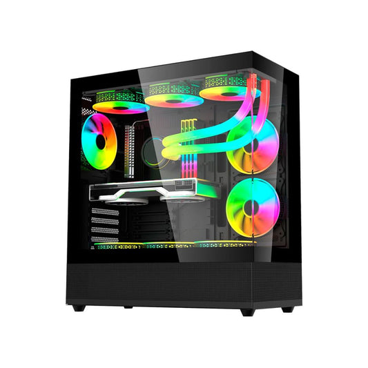 Gabinete Balam Rush Tank Super 9200 TB, Midi-Tower, ATX/Micro-ATX/Mini-ITX, USB 2.0/3.0, sin Fuente, 3 Ventiladores Instalados, Negro