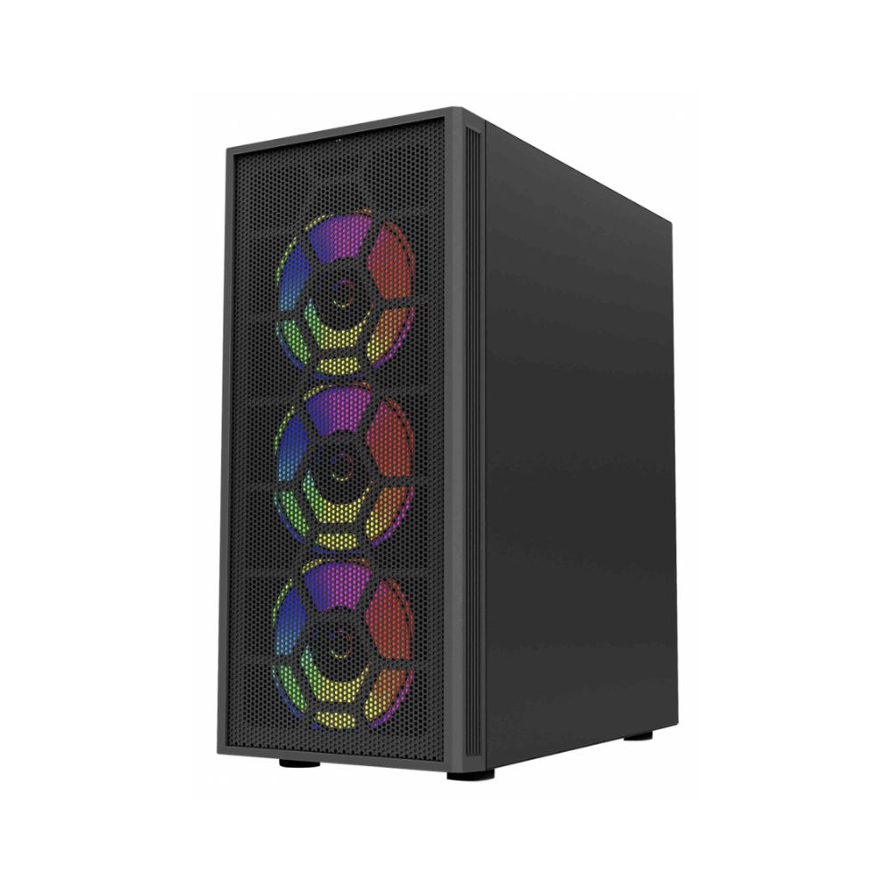 Gabinete Balam Rush DragonFly II Mesh GM740 Negro, Midi-Tower, ATX/Micro-ATX/Mini-ITX, USB 2.0/3.0, sin Fuente, 4 Ventiladores Instalados, Negro