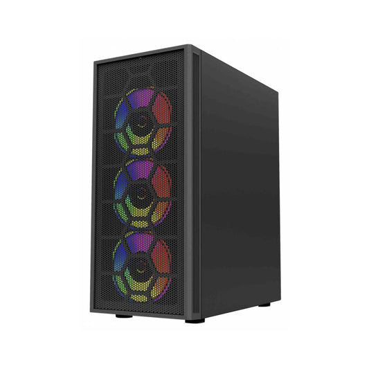 Gabinete Balam Rush DragonFly II Mesh GM740 Negro, Midi-Tower, ATX/Micro-ATX/Mini-ITX, USB 2.0/3.0, sin Fuente, 4 Ventiladores Instalados, Negro