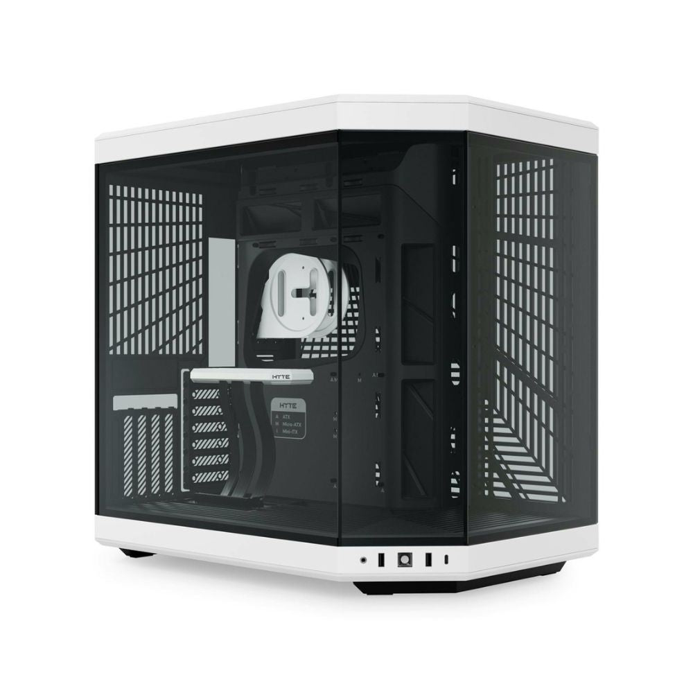 Gabinete HYTE Y70 CS-HYTE-Y70-BW, Negro/Blanco, Media Torre, Cable Riser PCIe 4.0 Incluido, USB Tipo-C, Sin Fuente