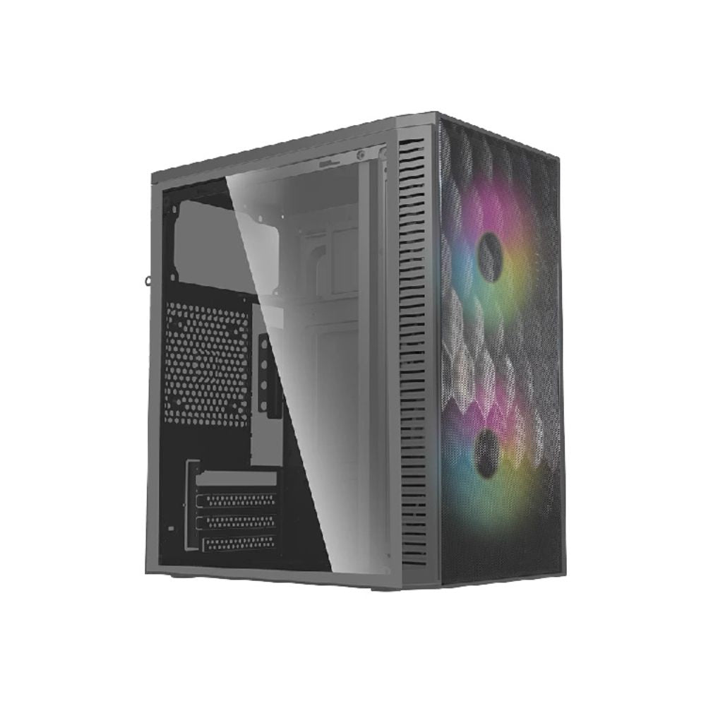 Gabinete Acteck Fuji GC470, Mini-Tower, Micro-ATX/Mini-ITX, USB 2.0/3.0, con Fuente de 500W, 2 Ventiladores Instalados, Negro