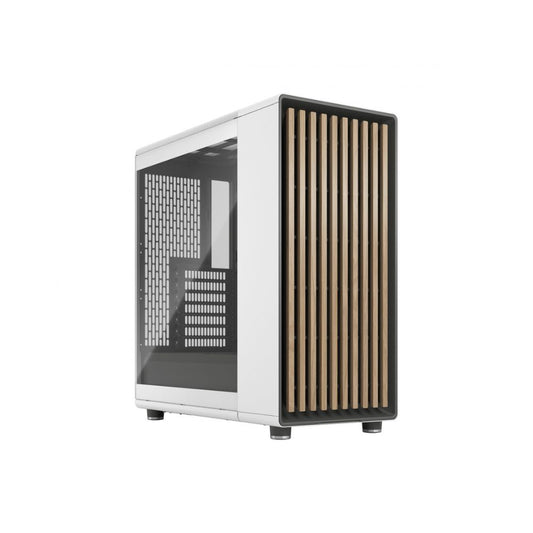 Gabinete Fractal Design North TG con Ventana, Midi-Tower, ATX/Mini-ITX/Micro-ATX, USB 3.0, sin Fuente, 2 Ventiladores Instalados, Blanco