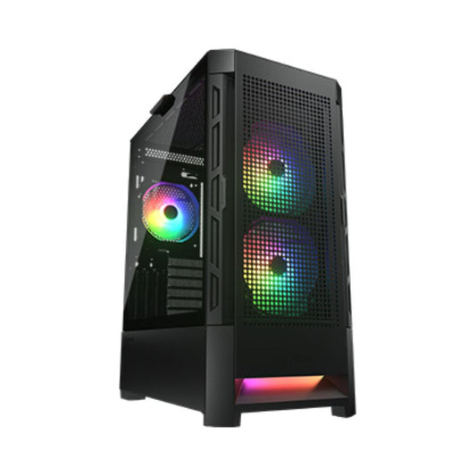 Gabinete Cougar Duoface RGB, Midi-Tower, ATX/CEB/EATX/Micro-ATX/Mini-ITX, USB 2.0/3.0, sin Fuente, 3 Ventiladores Instalados, Negro