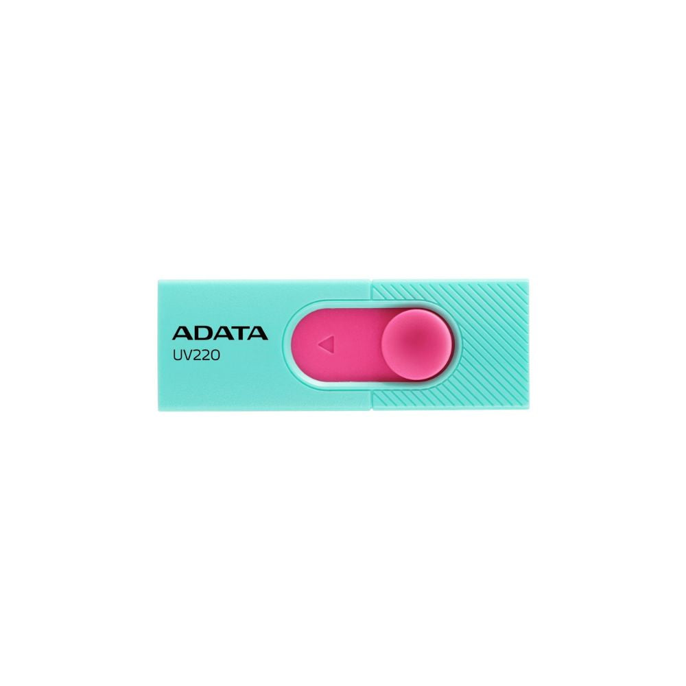 Memoria USB Adata UV220 32GB Rosa/Turquesa | USB-A 2.0 | Diseño Retráctil