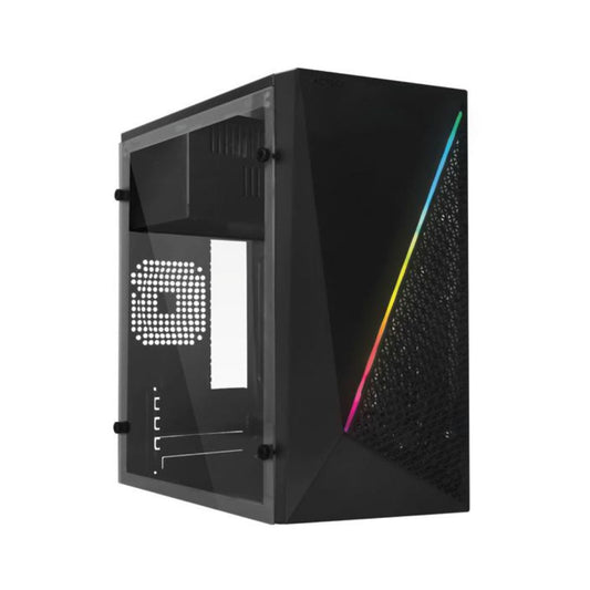 Gabinete Acteck Kyoto GC460, Micro-Tower, Micro-ATX/Mini-ITX, USB 2.0/3.0, con Fuente de 500W, sin Ventiladores Instalados, Negro