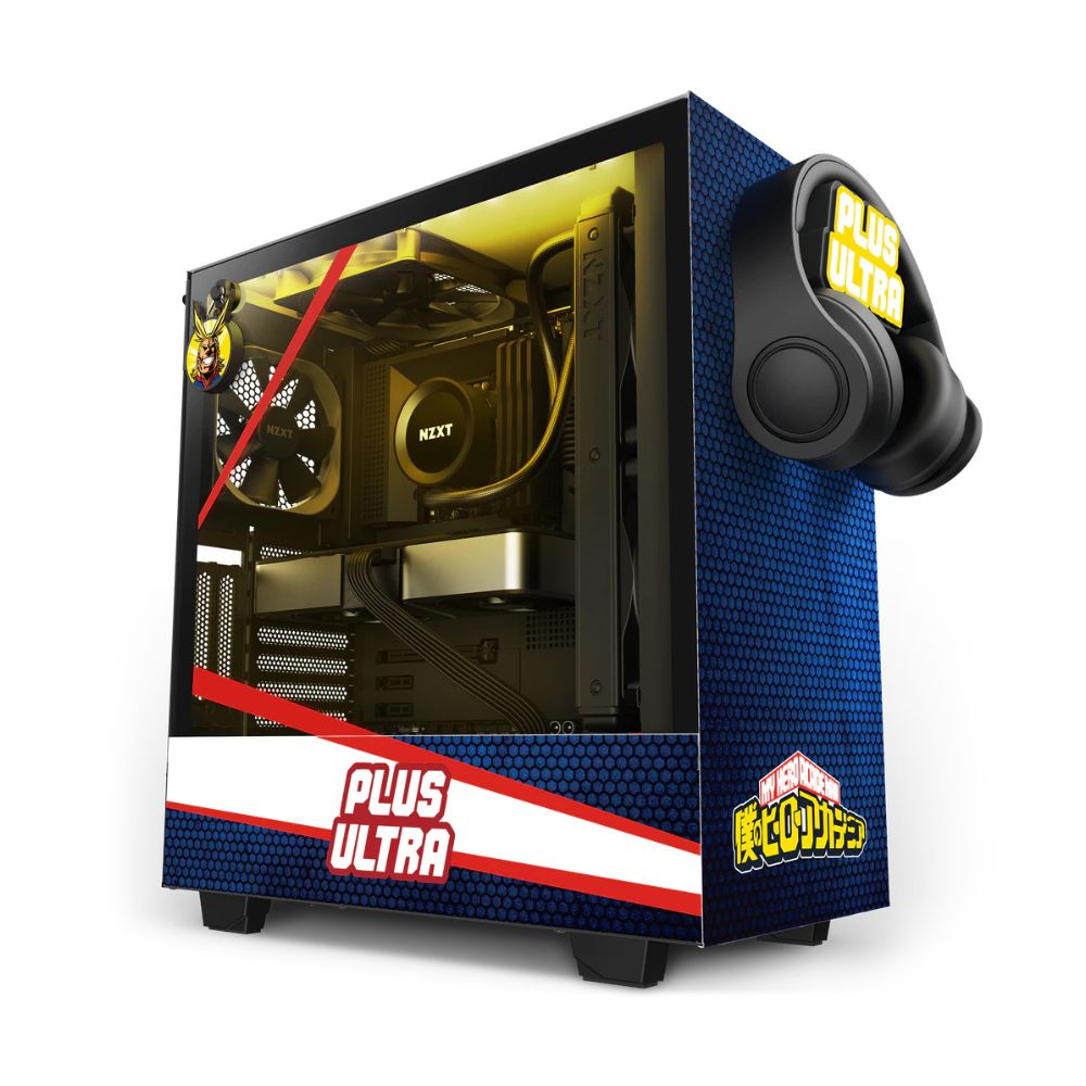Gabinete NZXT H510i All Might con Ventana RGB Midi-Tower ATX/Micro-ATX/Mini-ITX USB 3.0/3.2 sin Fuente sin Ventiladores Instalados Azul