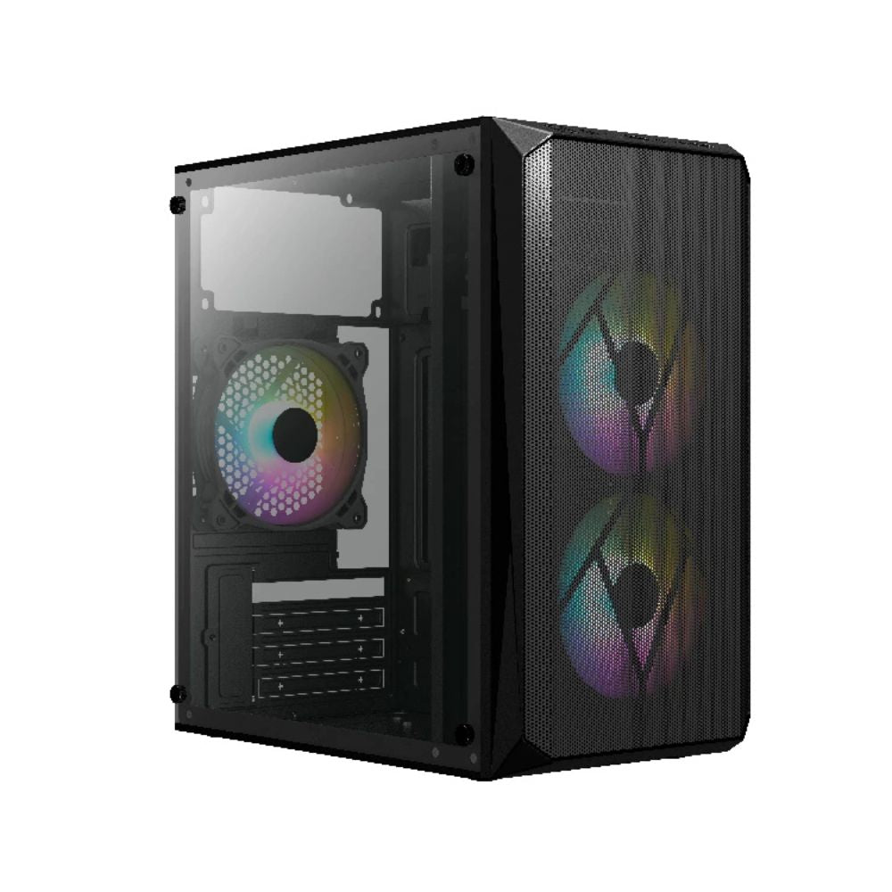 Gabinete Acteck Doom GI630, Micro-Tower, Micro-ATX/Mini-ITX, USB 2.0/3.0, con Fuente de 500W, 3 Ventiladores Instalados, Negro
