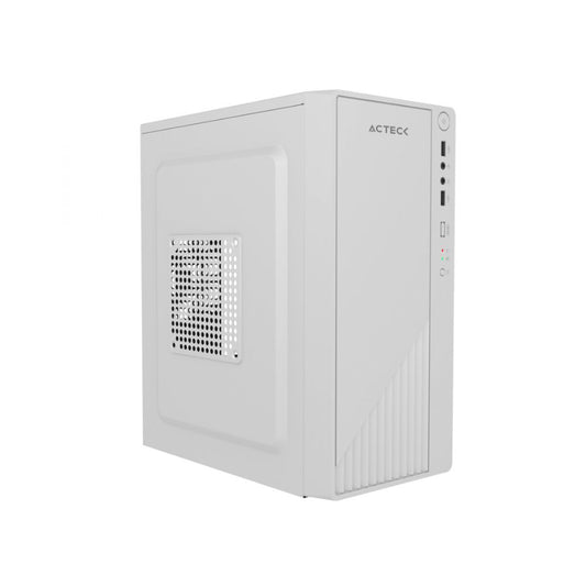 Gabinete Acteck Kioto GC220F, Mini-Tower, Micro-ATX/Mini-ITX, USB 2.0, con Fuente de 500W, sin Ventiladores Instalados, Blanco