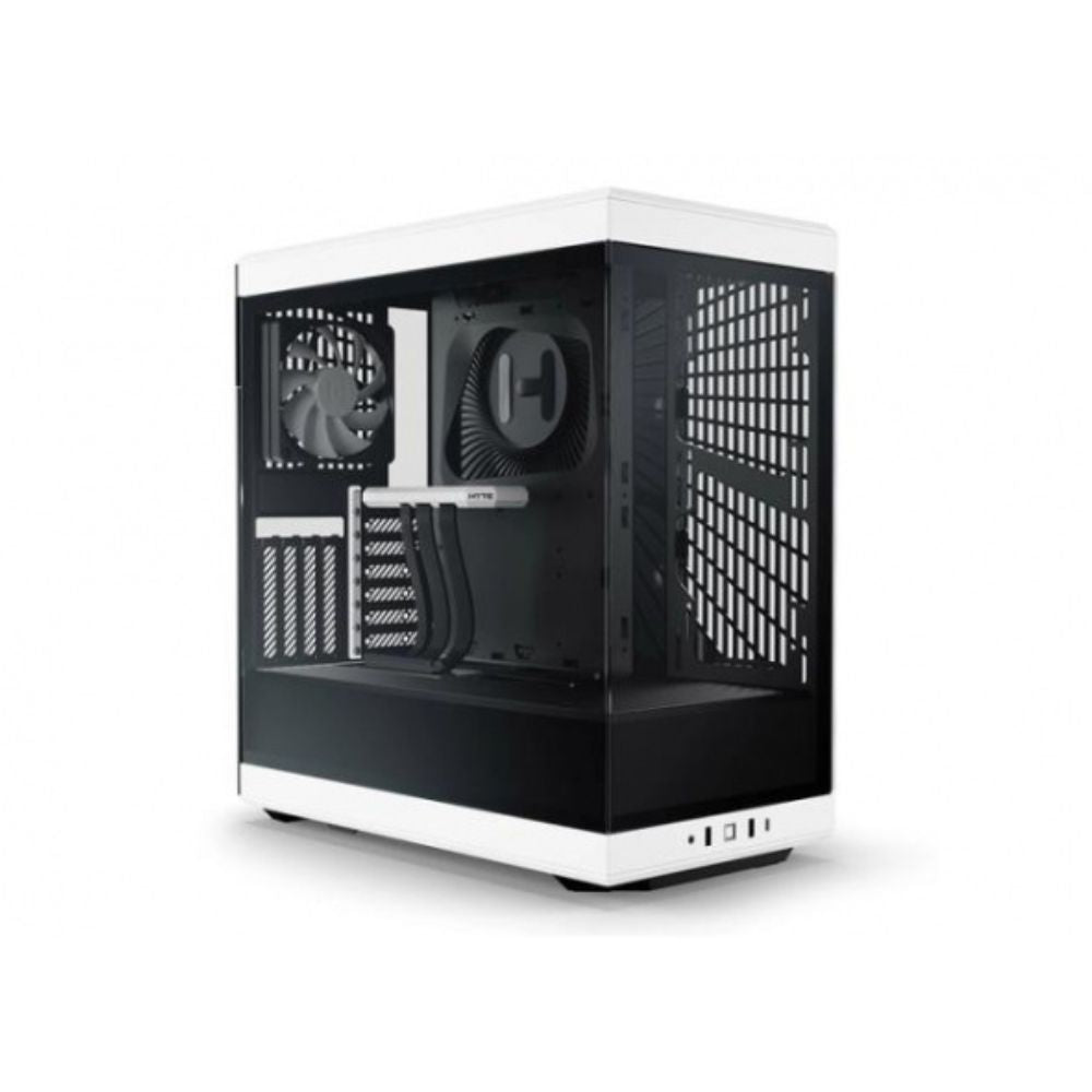 Gabinete HYTE Y40 con Ventana, Midi-Tower, ATX/ITX/micro-ATX, USB 3.0, sin Fuente, 2 Ventiladores Instalados, Negro/Blanco