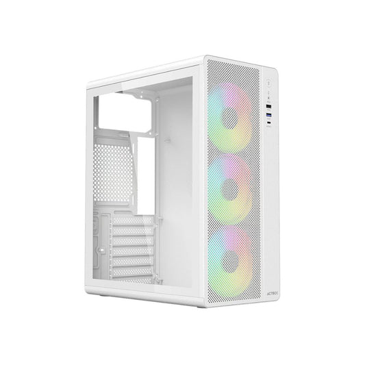 Gabinete Acteck Essen Pro X GM767 Midi-Tower Blanco sin Fuente