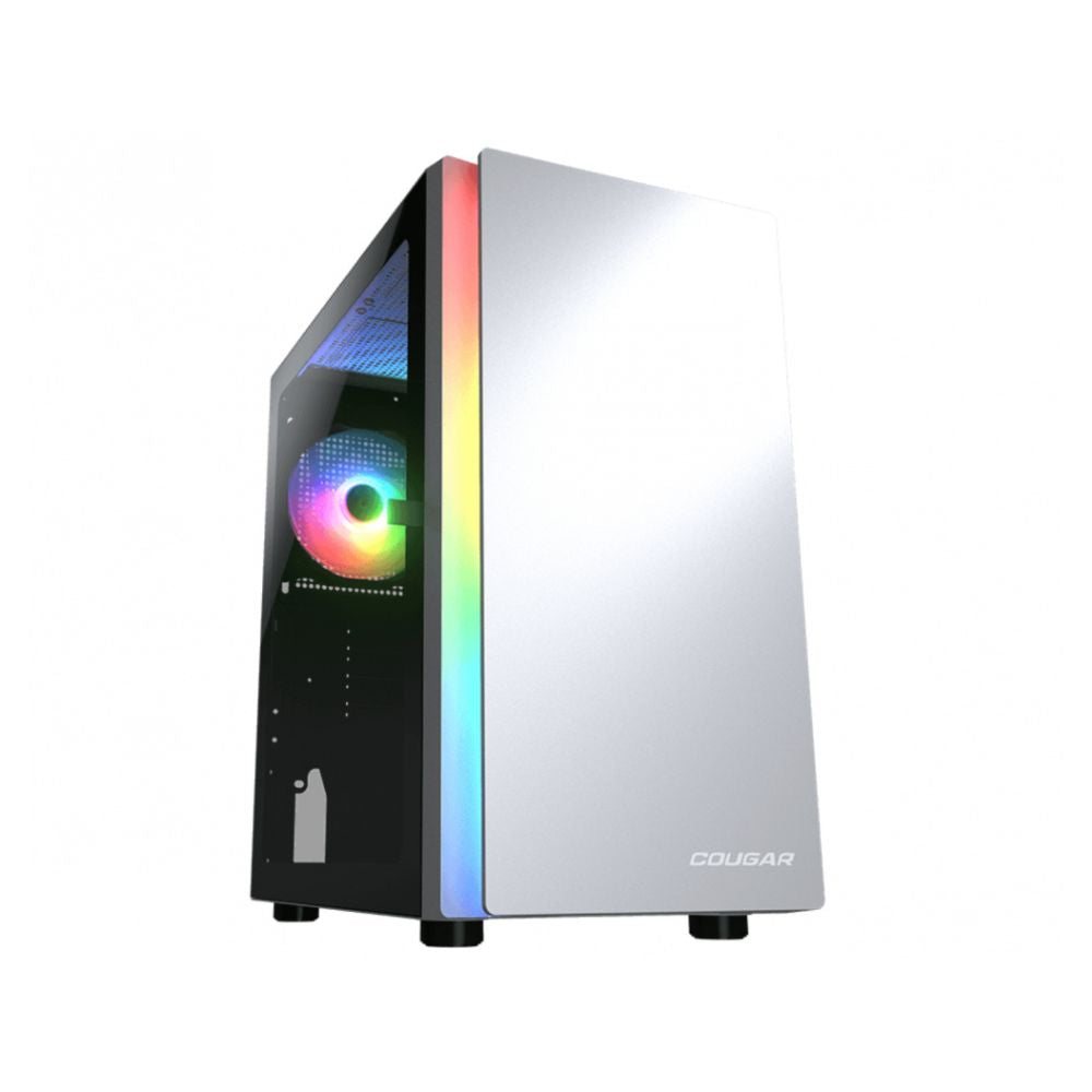 Gabinete Cougar Purity RGB con Ventana, Mini-Tower, Mini-ITX/Micro-ATX, USB 3.0/2.0, sin Fuente, 1 Ventilador ARGB Instalado, Blanco