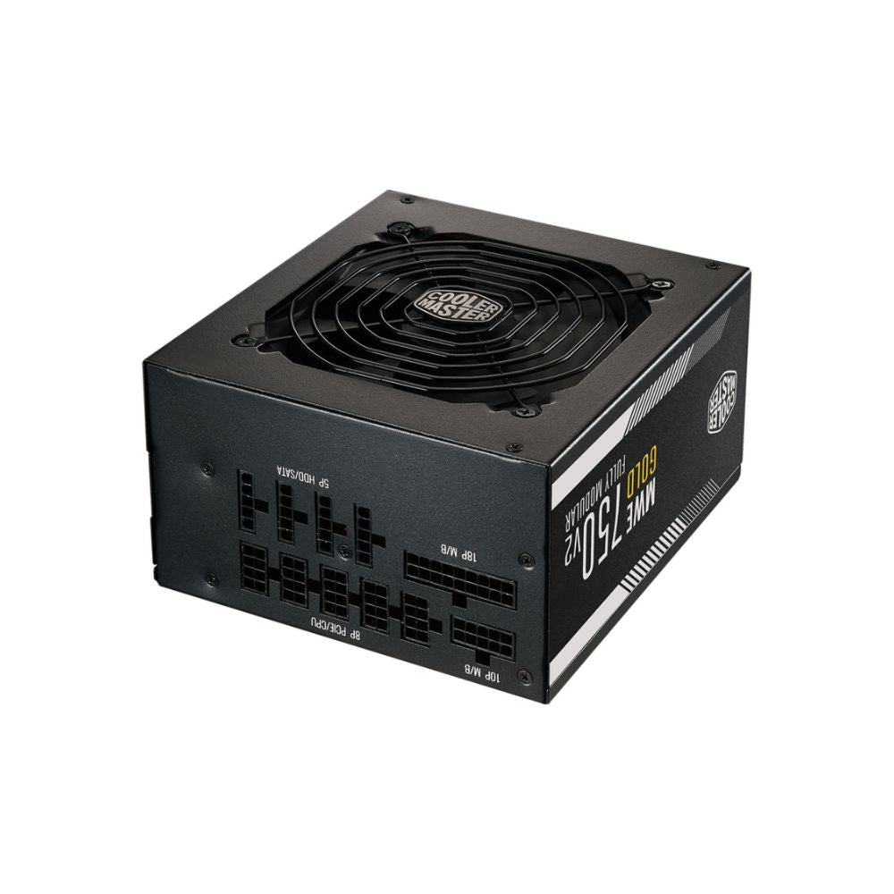 Fuente de Poder Cooler Master MWE Gold 750, 750W, 80 PLUS Gold, Modular, ATX 24-pin, Ventilador 120mm