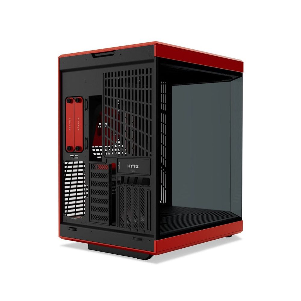 Gabinete HYTE Y70 CS-HYTE-Y70-BR, Negro/Rojo, Media Torre, Cable Riser PCIe 4.0 Incluido, USB Tipo-C, Sin Fuente