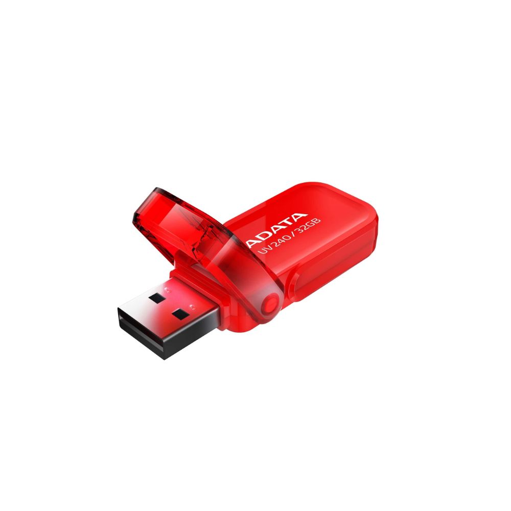 Memoria USB Adata UV240 32GB Rojo | USB-A 2.0 | Diseño con tapa abatible