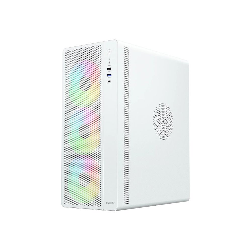 Gabinete Acteck Essen Pro X GM767 Midi-Tower Blanco sin Fuente