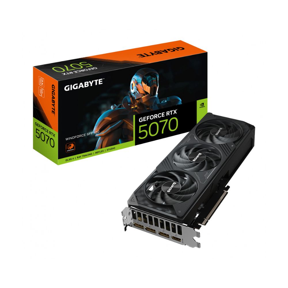 Tarjeta de Video Gigabyte GeForce RTX 5070 Windforce SFF 12GB GDDR7 PCIe x16 5.0