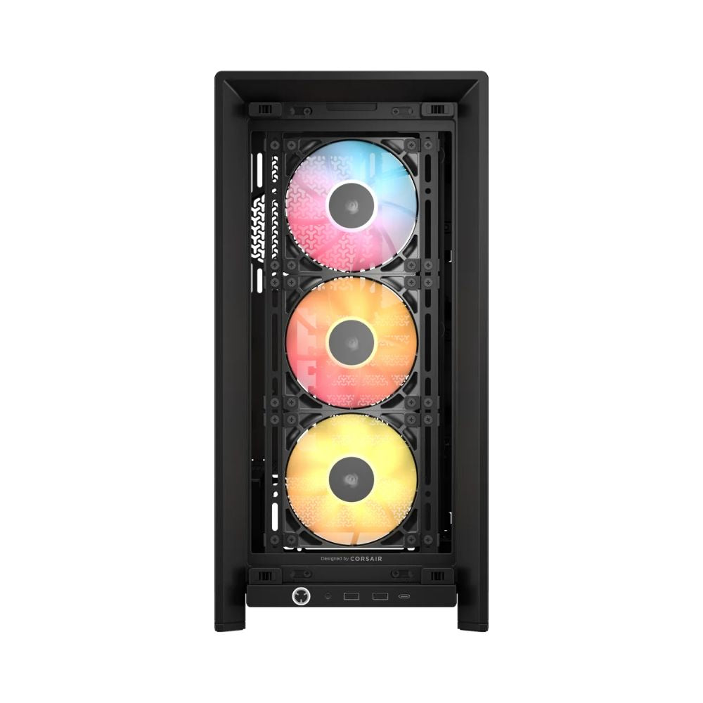 Gabinete CORSAIR 4000D FRAME RS ARGB, Negro, Cristal Templado, Media Torre, Sin Fuente