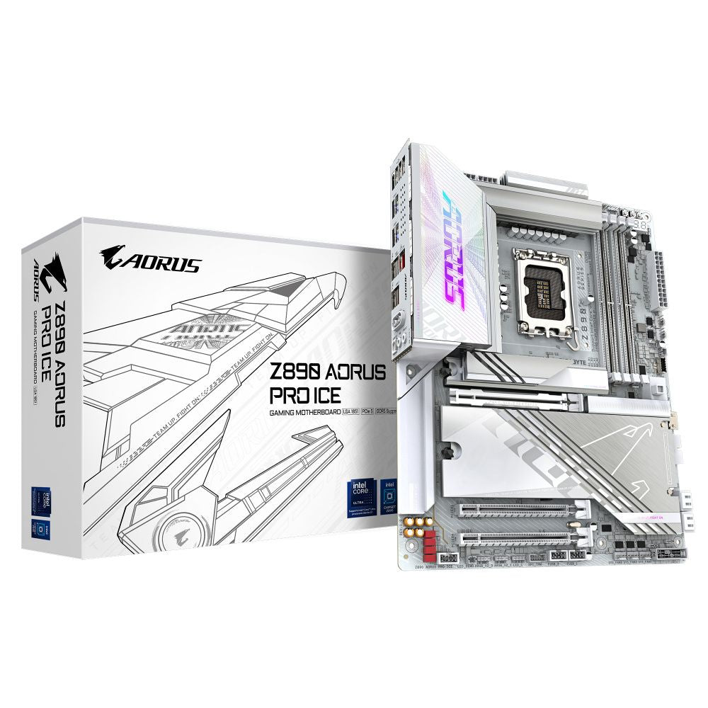 Tarjeta Madre Gigabyte Z890 AORUS PRO ICE ATX LGA 1851 Intel Z890 256GB DDR5 HDMI/DP para Intel