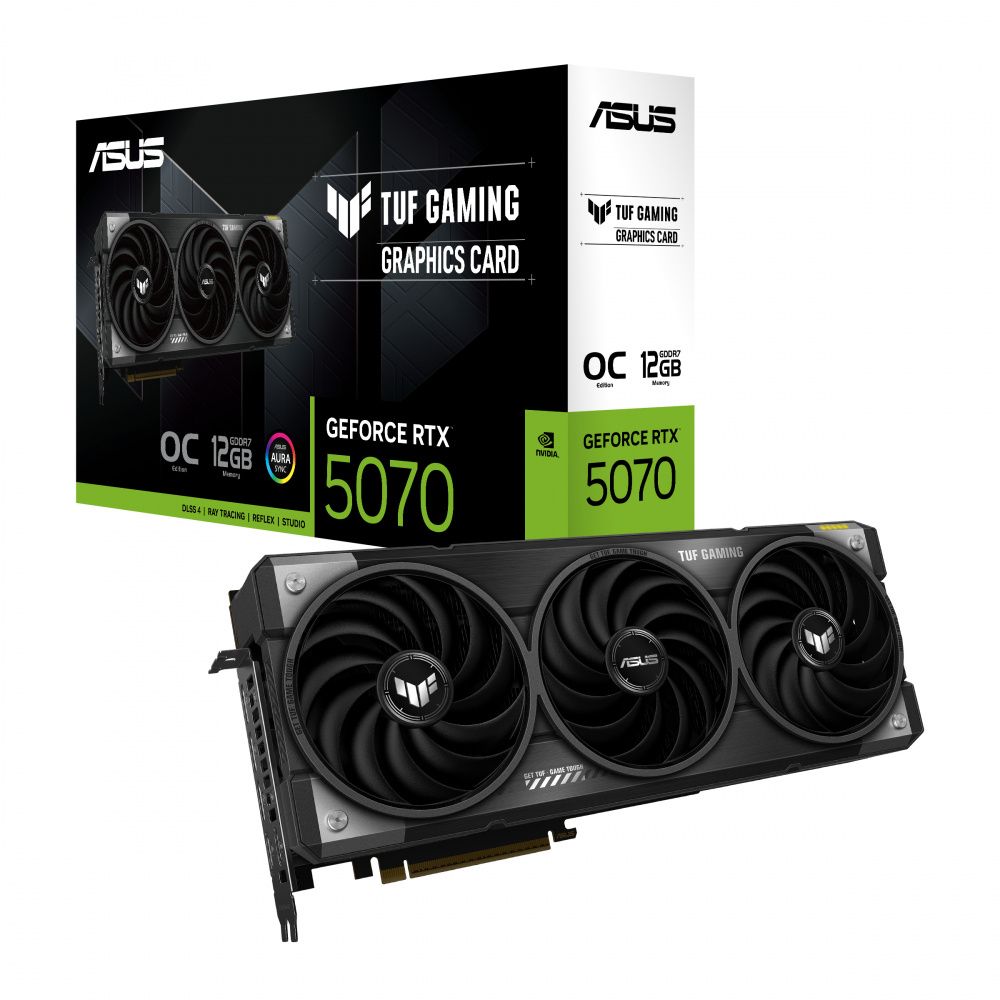Tarjeta de Video ASUS NVIDIA GeForce RTX 5070 TUF Gaming OC 12GB GDDR7 192-bit PCI Express 5.0