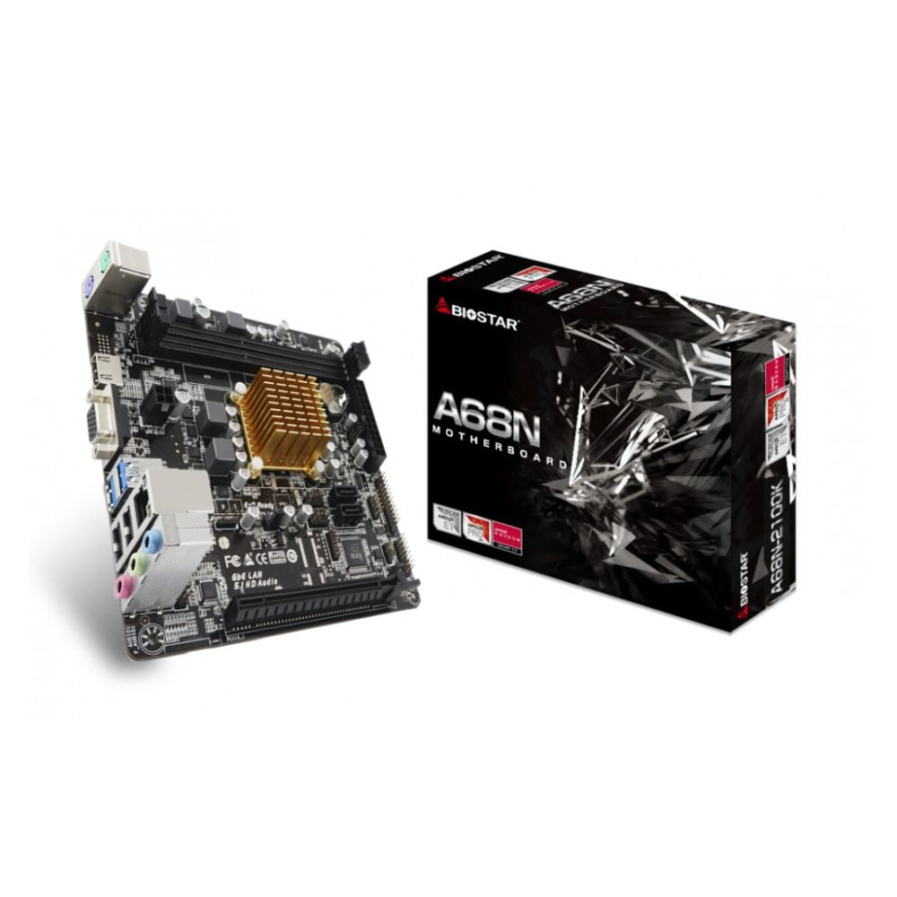 Tarjeta Madre Biostar A68N-2100K, Mini-ITX, Integrada, AMD Beema, 16GB DDR3, HDMI