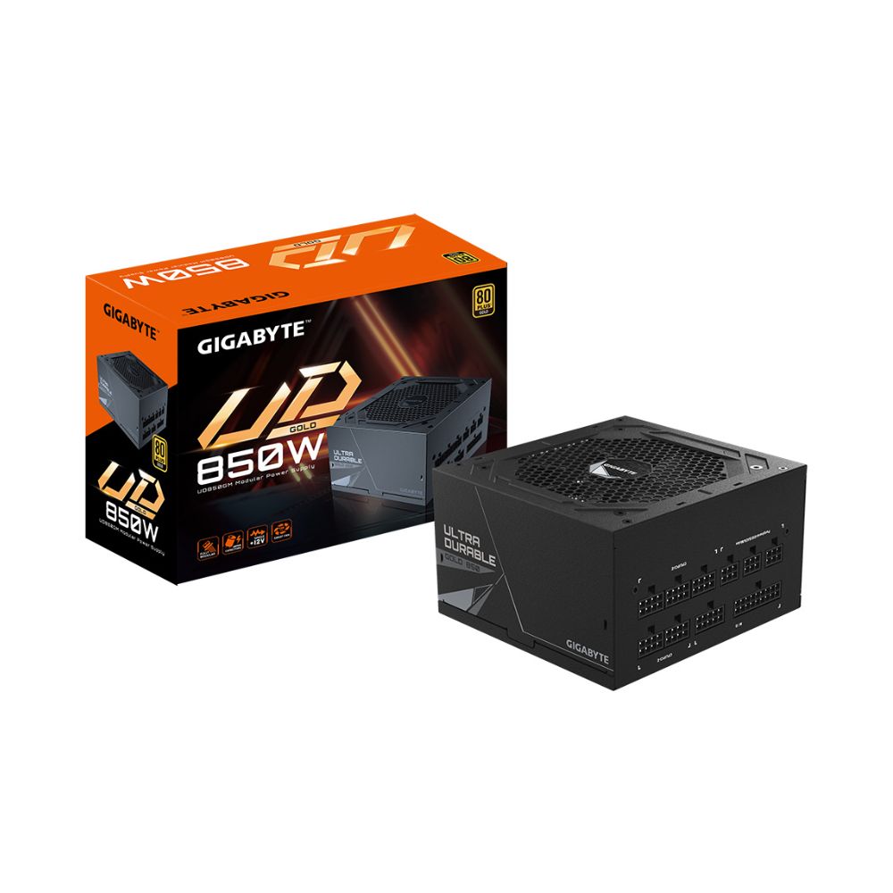 Fuente de Poder Gigabyte UD850GM, 850W, 80 PLUS Gold, Modular, ATX 24-pin, Ventilador 120mm