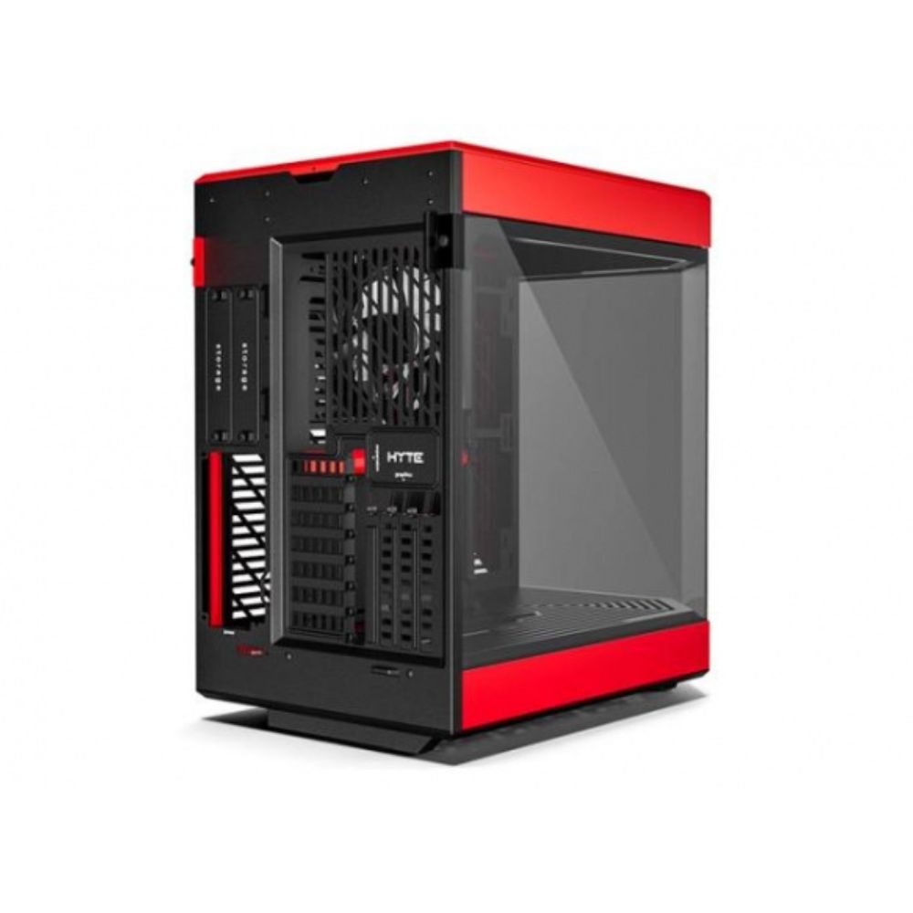 Gabinete HYTE Y60 CS-HYTE-Y60-BR, Rojo, Cristal Templado Panorámico, Cámara Dual, ATX, 3 Ventiladores, Cable Riser PCIe 4.0 Incluido, Sin Fuente