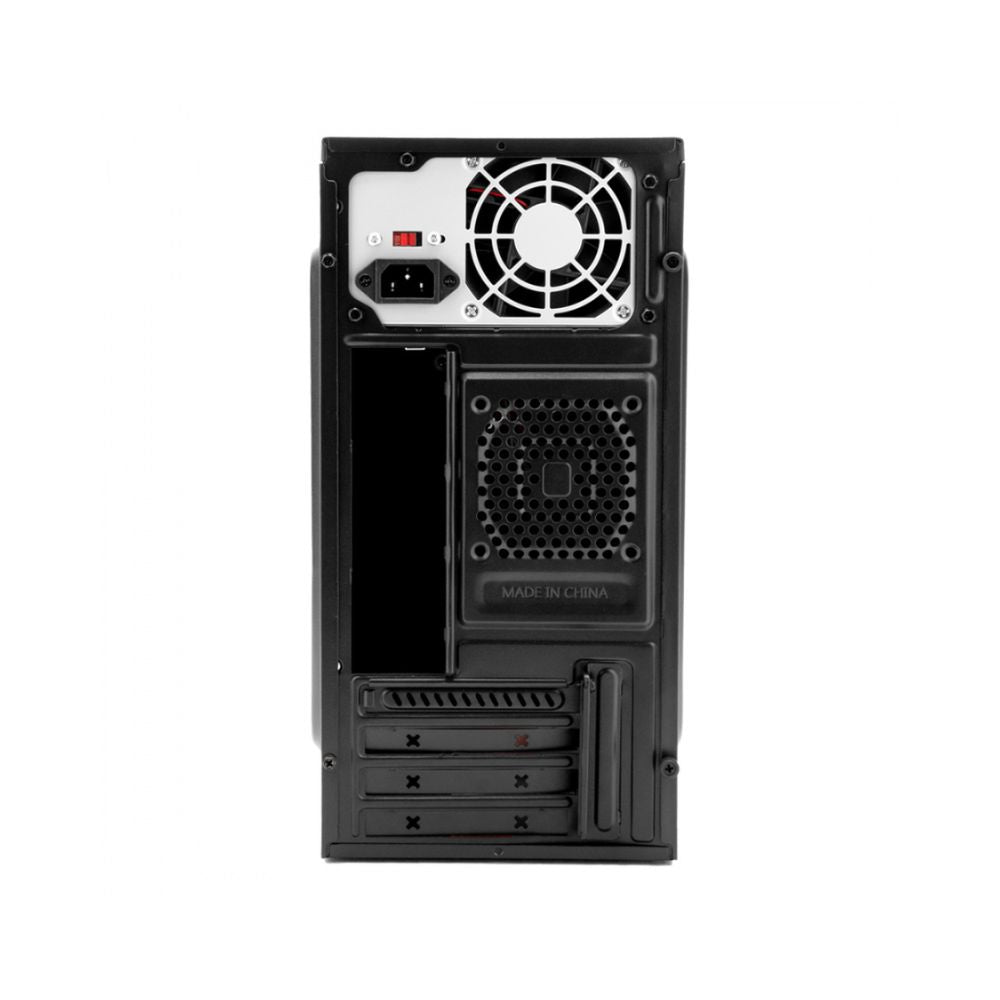 Gabinete Stylos Gabinete Mini, Mini-Tower, Micro-ATX/Mini-ITX, USB 3.0, con Fuente de 500W, sin Ventiladores Instalados, Negro/Rojo