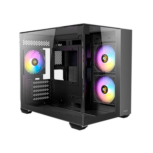 Gabinete Antec CX600M ARGB Mini-Tower Negro sin Fuente