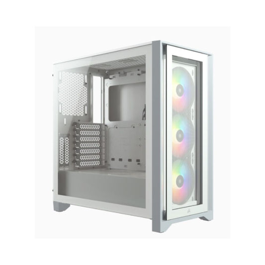 Gabinete Corsair iCUE 4000X RGB, Midi-Tower, ATX/EATX/Micro-ATX/Mini-ITX, USB 3.0, sin Fuente, 3 Ventiladores Instalados, Blanco