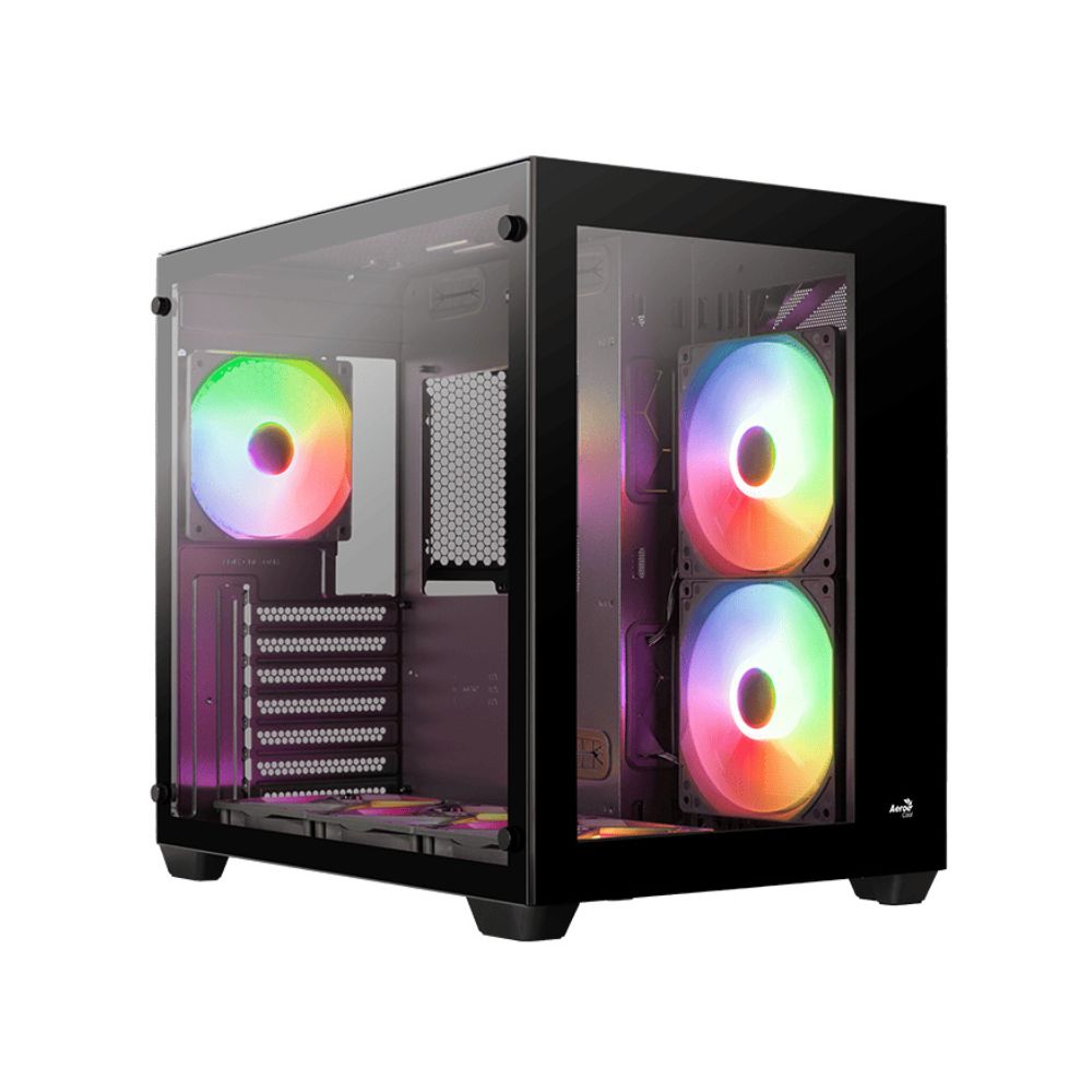Gabinete Aerocool Drift V2, Midi-Tower, ATX/Micro-ATX/Mini-ITX, USB 3.0, sin Fuente, 6 Ventiladores Instalados, Negro