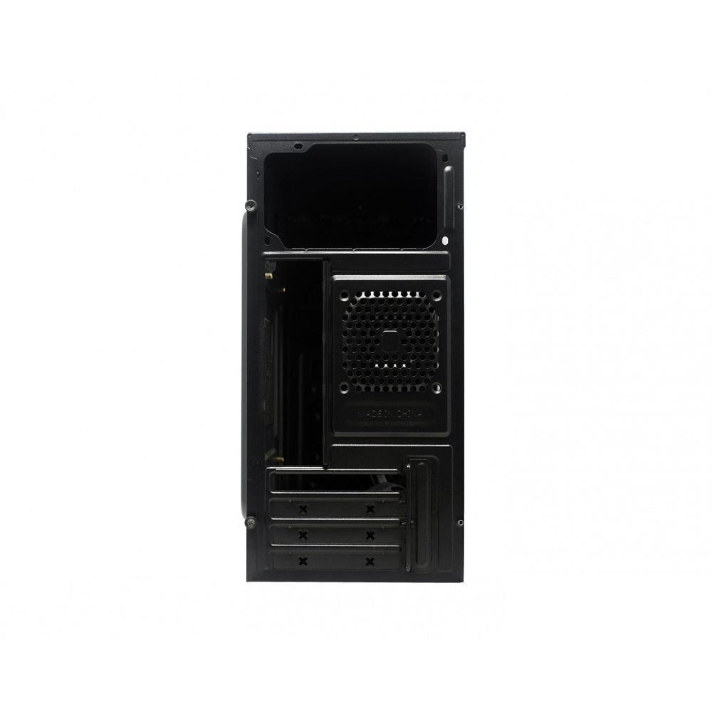 Gabinete Evotec Bassu, Micro-Tower, Micro-ATX/Mini-ITX, USB 2.0, con Fuente de 600W, sin Ventiladores Instalados, Negro