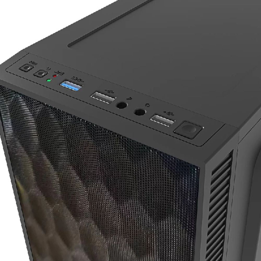 Gabinete Acteck Fuji GC470, Mini-Tower, Micro-ATX/Mini-ITX, USB 2.0/3.0, con Fuente de 500W, 2 Ventiladores Instalados, Negro