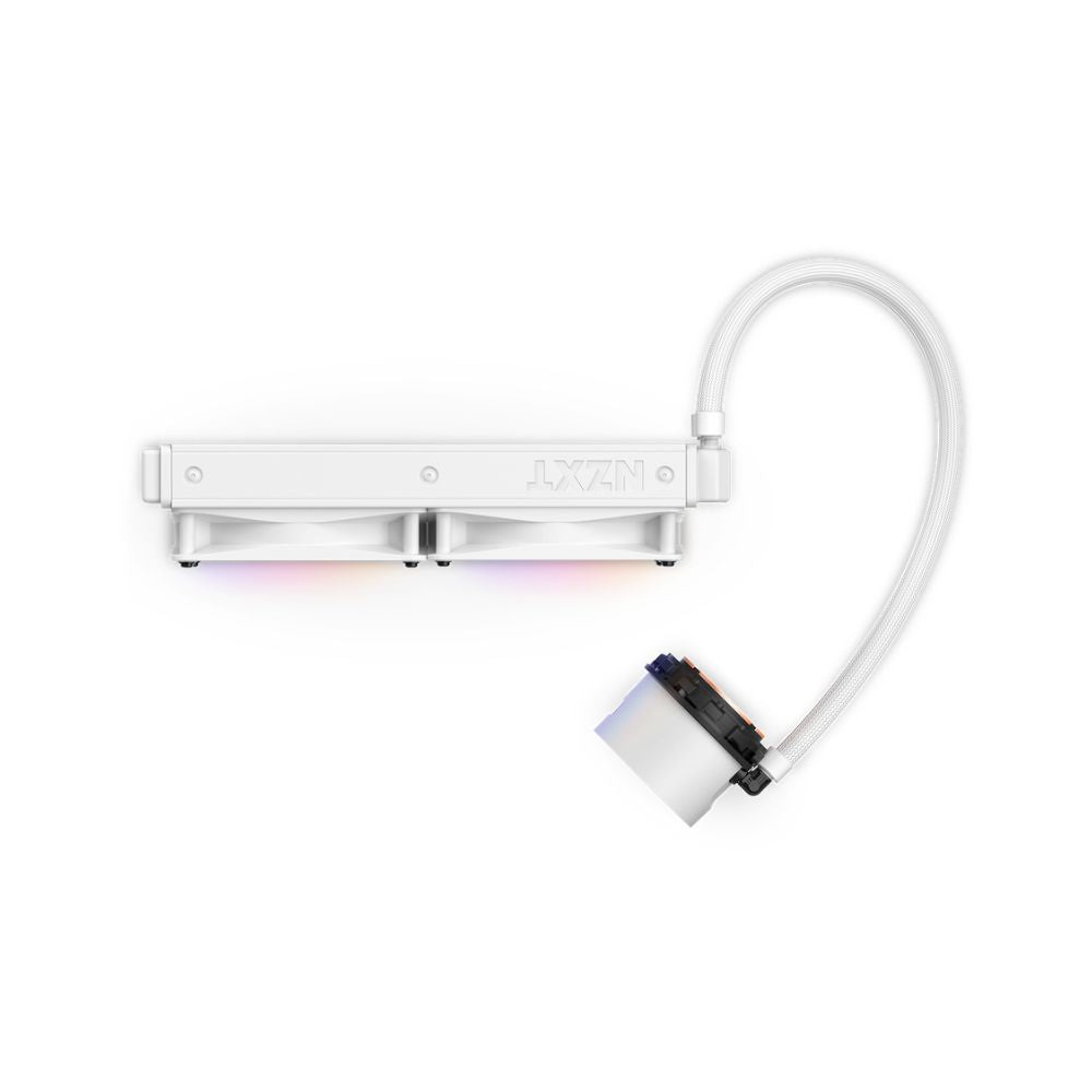 Enfriamiento líquido NZXT Kraken 240 RGB para CPU, 2x 120mm, hasta 1800RPM, Blanco