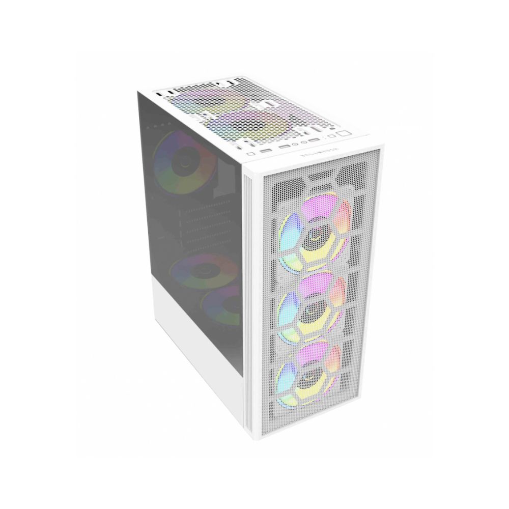 Gabinete Balam Rush DragonFly II Mesh GM740, Mini-Tower, ATX/Micro-ATX/Mini-ITX, USB 2.0/3.0, sin Fuente, 4 Ventiladores Instalados, Blanco