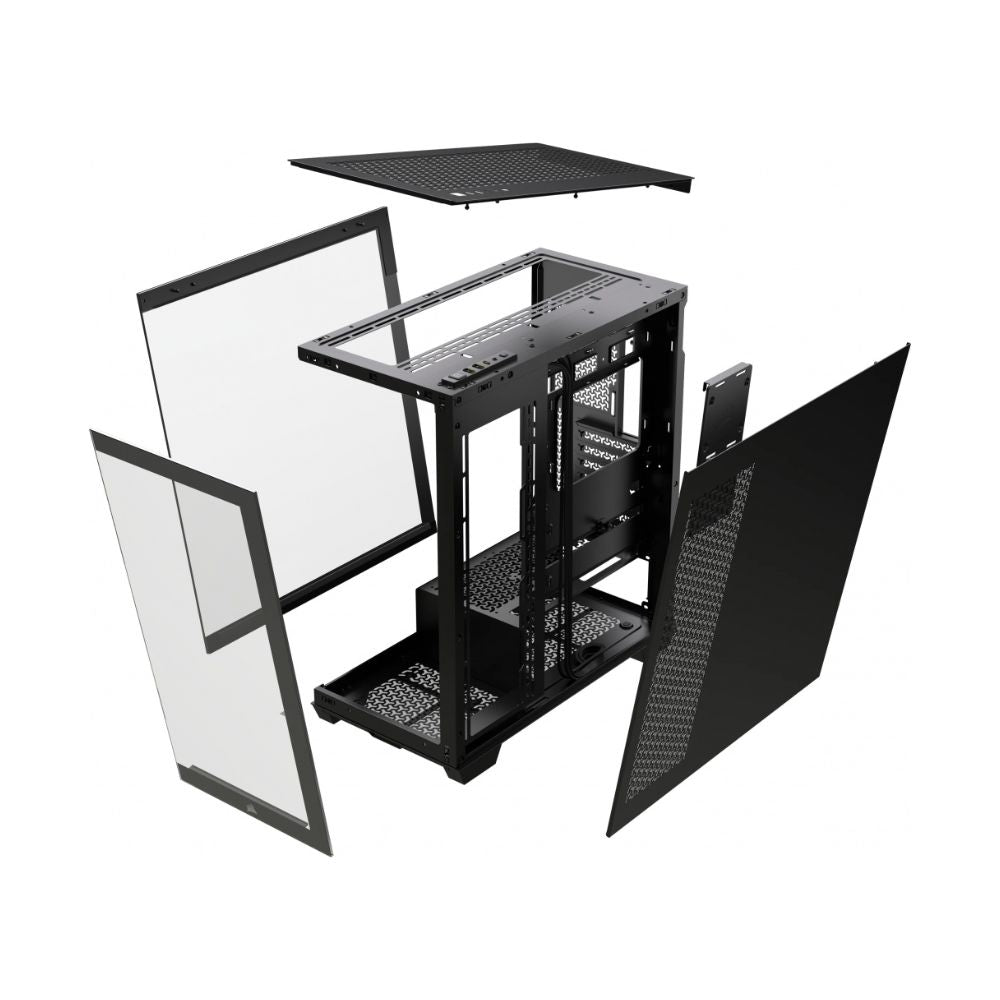 Gabinete Corsair iCUE Link 3500X, Midi-Tower, ATX/EATX/Micro-ATX/Mini-ITX, USB 3.0, sin Fuente, sin Ventiladores Instalados, Negro