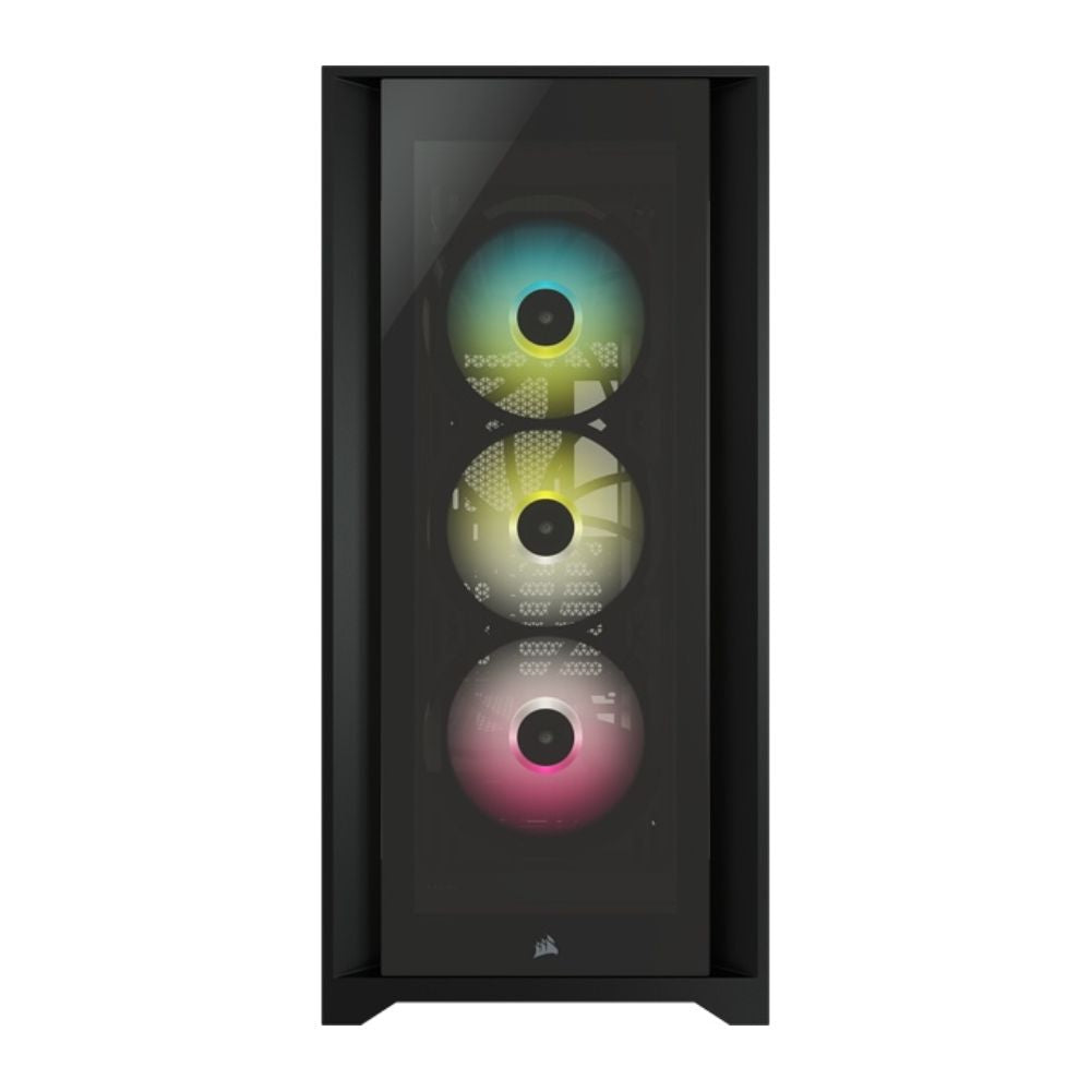 Gabinete Corsair iCUE 5000X con Ventana RGB Midi-Tower ATX/EATX/ITX USB 3.0 sin Fuente Negro