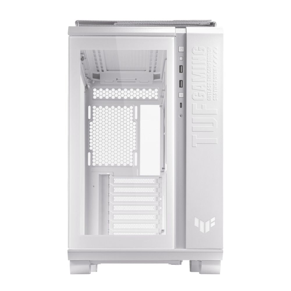 Gabinete ASUS TUF Gaming GT502 con Ventana Midi-Tower ATX/Micro-ATX/Mini-ITX USB 3.2 sin Fuente ni Ventiladores Instalados Blanco