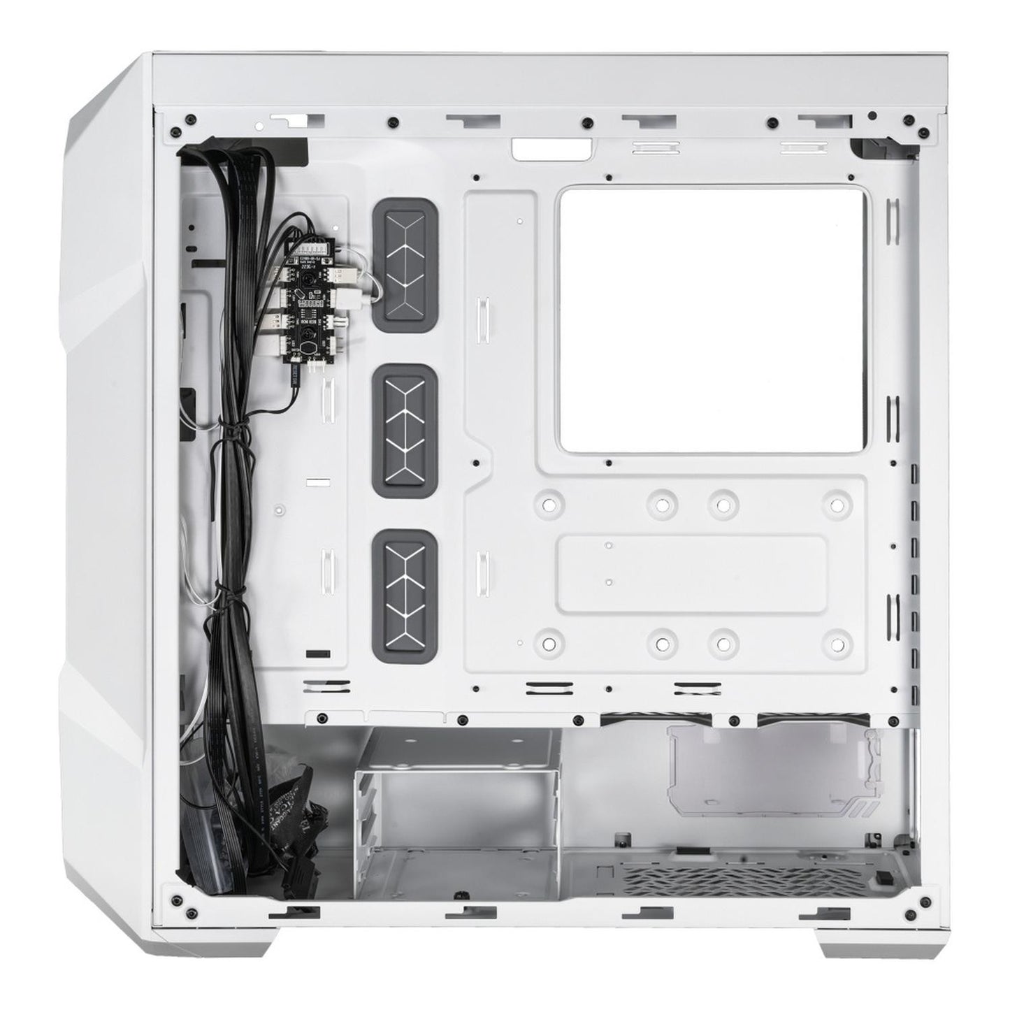 Gabinete Cooler Master MasterBox TD500 Mesh V2 con Ventana Midi-Tower, ATX/EATX/Micro-ATX/Mini-ITX/SSI CEB, USB 3.0, sin Fuente, 3 Ventiladores ARGB Instalados, Blanco