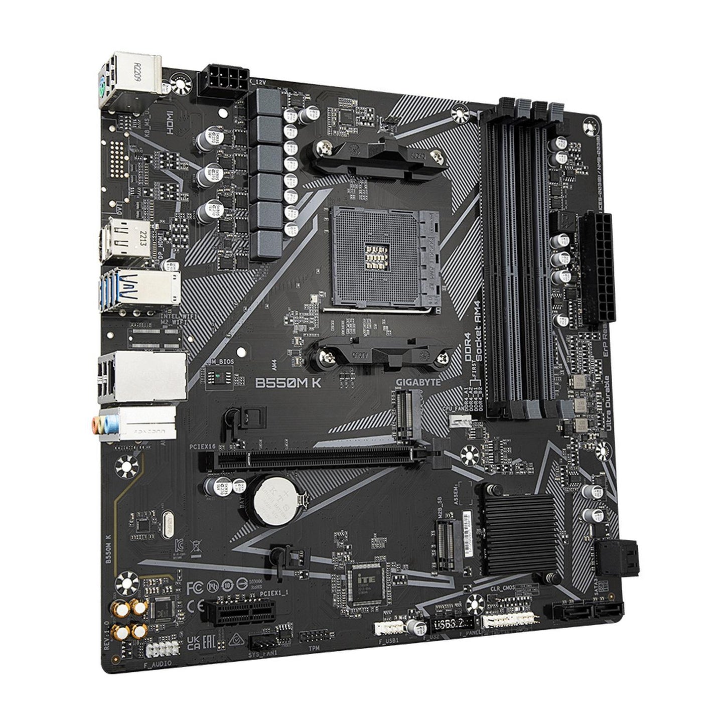 Tarjeta Madre Gigabyte Micro ATX B550M K (rev. 1.0), S-AM4, AMD B550, HDMI, 128GB DDR4 para AMD