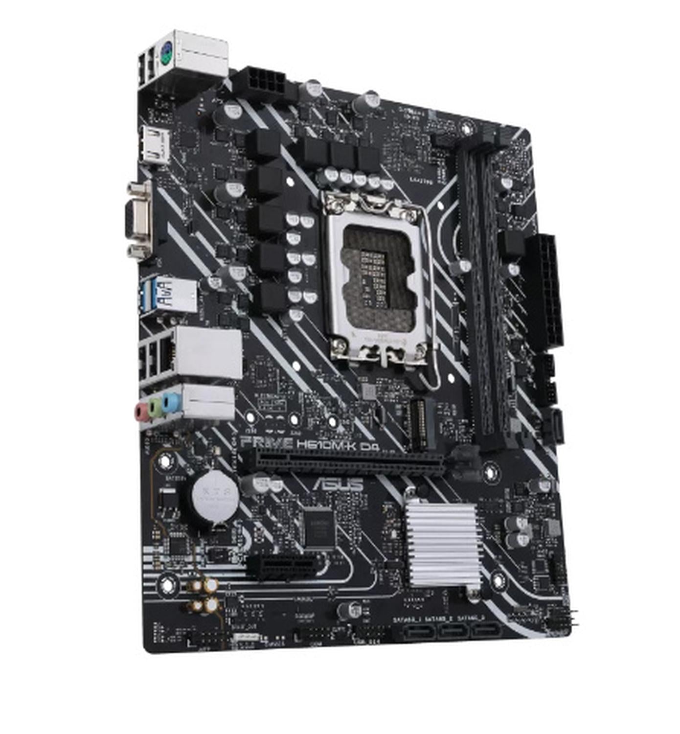 Tarjeta Madre ASUS Micro-ATX H610M-K D4, S-1700, Intel H610, HDMI, 64GB DDR4 para Intel ― Requiere Actualización de BIOS para Procesadores Intel 13va. Generación