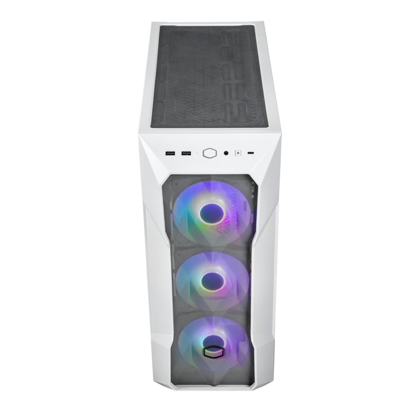 Gabinete Cooler Master MasterBox TD500 Mesh V2 con Ventana Midi-Tower, ATX/EATX/Micro-ATX/Mini-ITX/SSI CEB, USB 3.0, sin Fuente, 3 Ventiladores ARGB Instalados, Blanco