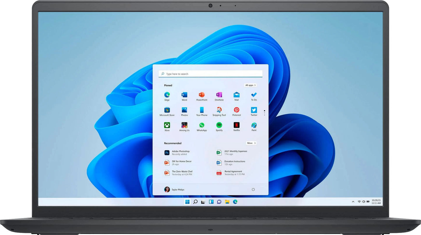 Laptop Dell Inspiron 3520 15.6" 1920x1080 Touch Intel Core i5-1155G7 8GB RAM 256GB SSD Windows 11 Home S Inglés Negro