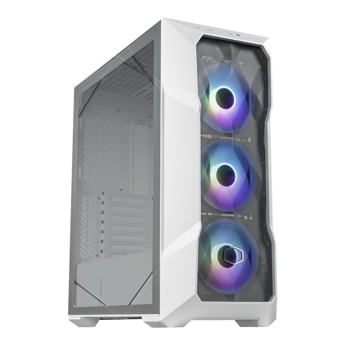 Gabinete Cooler Master MasterBox TD500 Mesh V2 con Ventana Midi-Tower, ATX/EATX/Micro-ATX/Mini-ITX/SSI CEB, USB 3.0, sin Fuente, 3 Ventiladores ARGB Instalados, Blanco