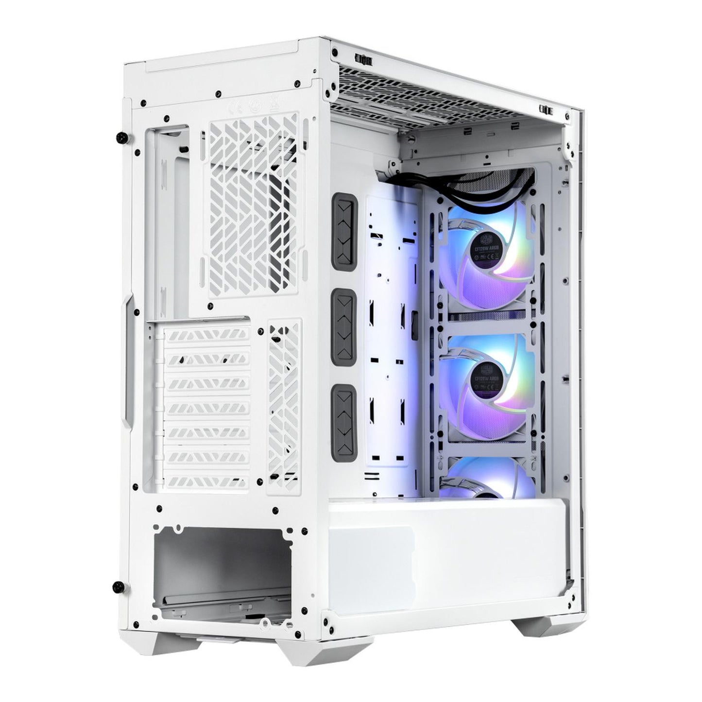 Gabinete Cooler Master MasterBox TD500 Mesh V2 con Ventana Midi-Tower, ATX/EATX/Micro-ATX/Mini-ITX/SSI CEB, USB 3.0, sin Fuente, 3 Ventiladores ARGB Instalados, Blanco