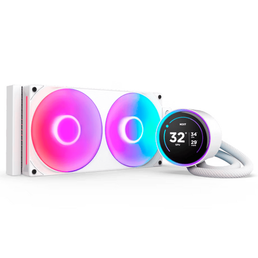 Sistema de Enfriamiento Líquido - NZXT Kraken Elite 240 RGB V2 | 240mm | Pantalla LCD | ARGB | Blanco